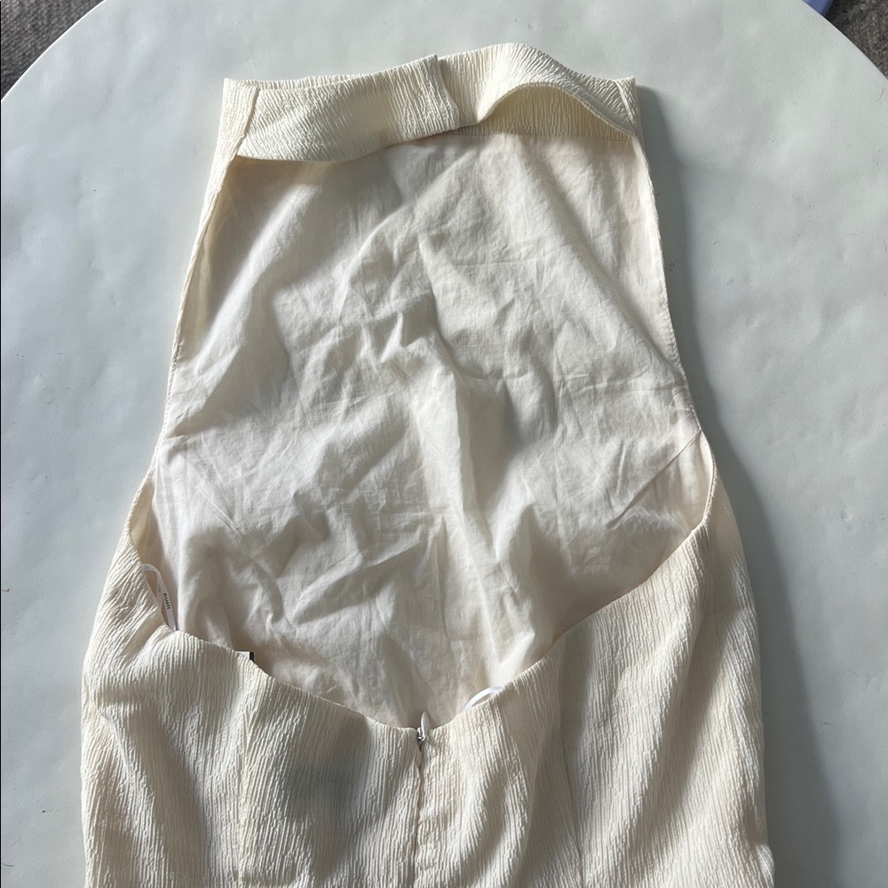 ELLIAT x Free People Keilani Halter Goddess Style Minimalist Dress Ivory M - Picture 7 of 11